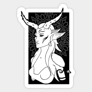 Horned Woman Sticker